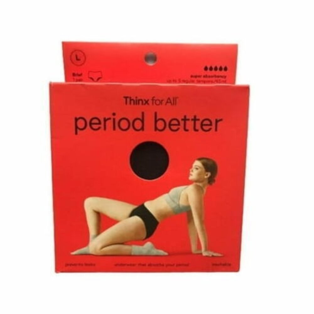 Thinx For All Period Better Super Absorbency Period Brief Size L mlt151423afa